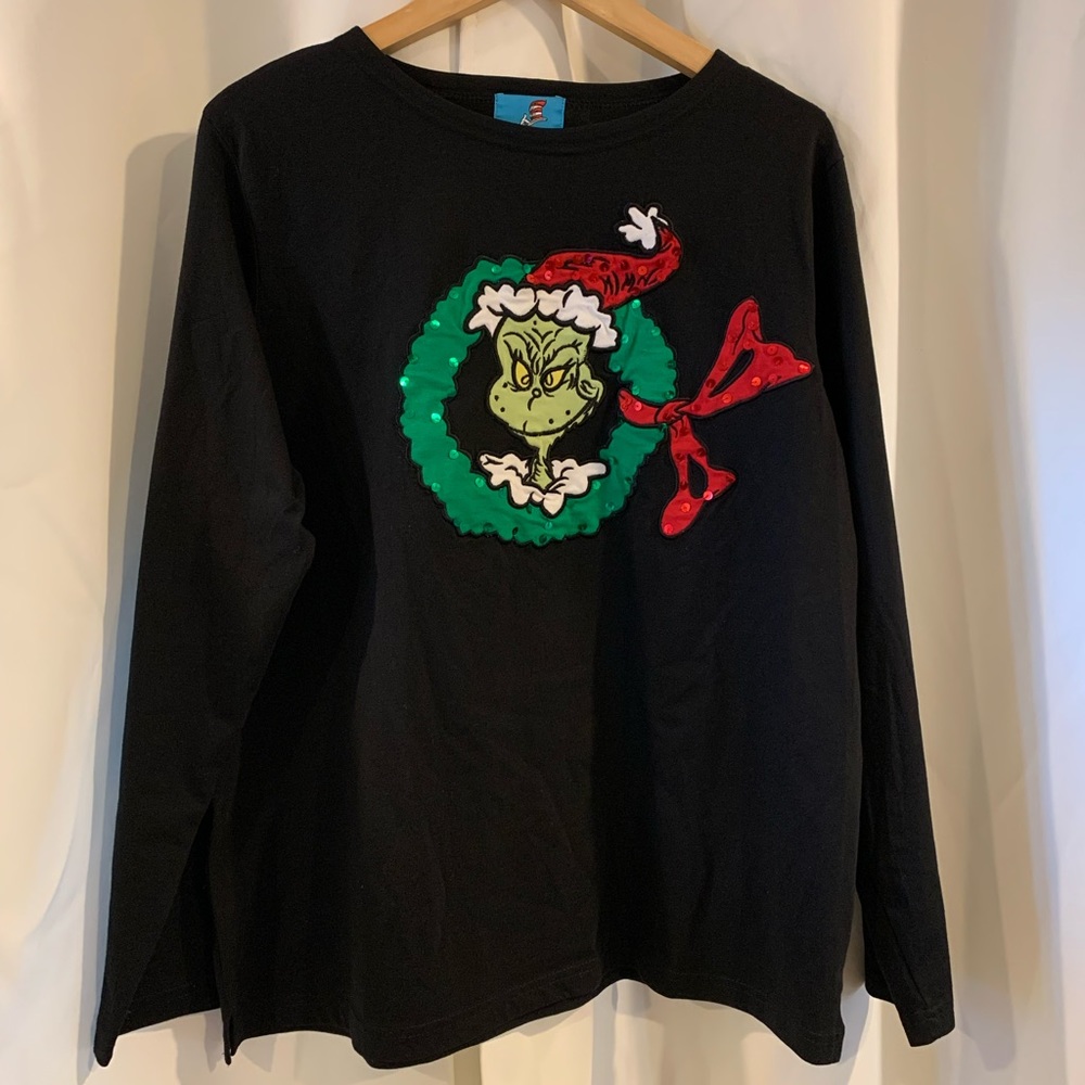 Vintage Michael Simon for Dr. Seuss Grinch Long‎ Sleeve Shirt Size Large